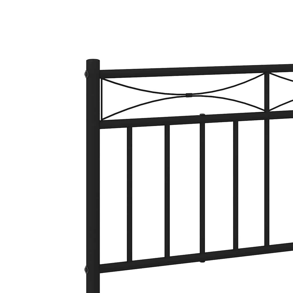 sengeramme med sengegavl 100x200 cm metal sort