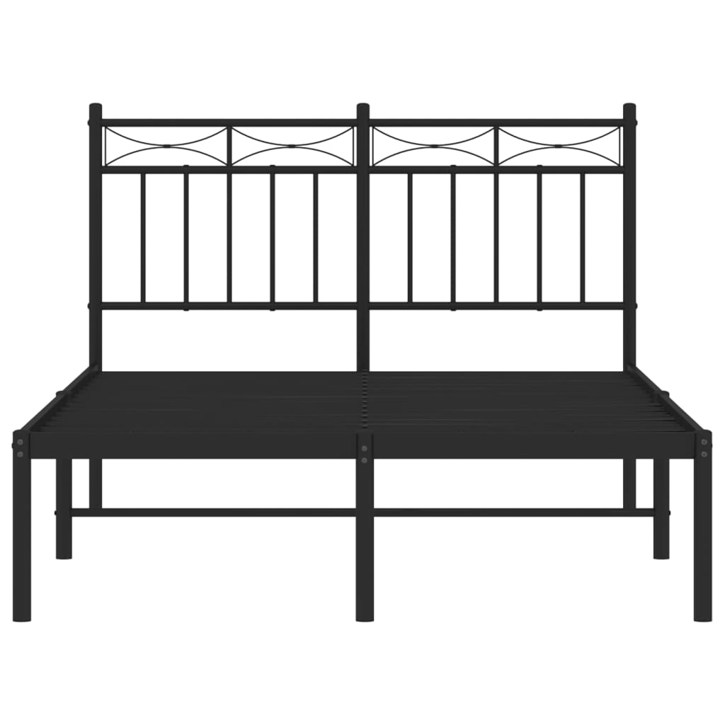 sengeramme med sengegavl 120x200 cm metal sort