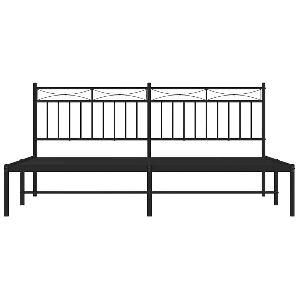 sengeramme med sengegavl 183x213 cm metal sort