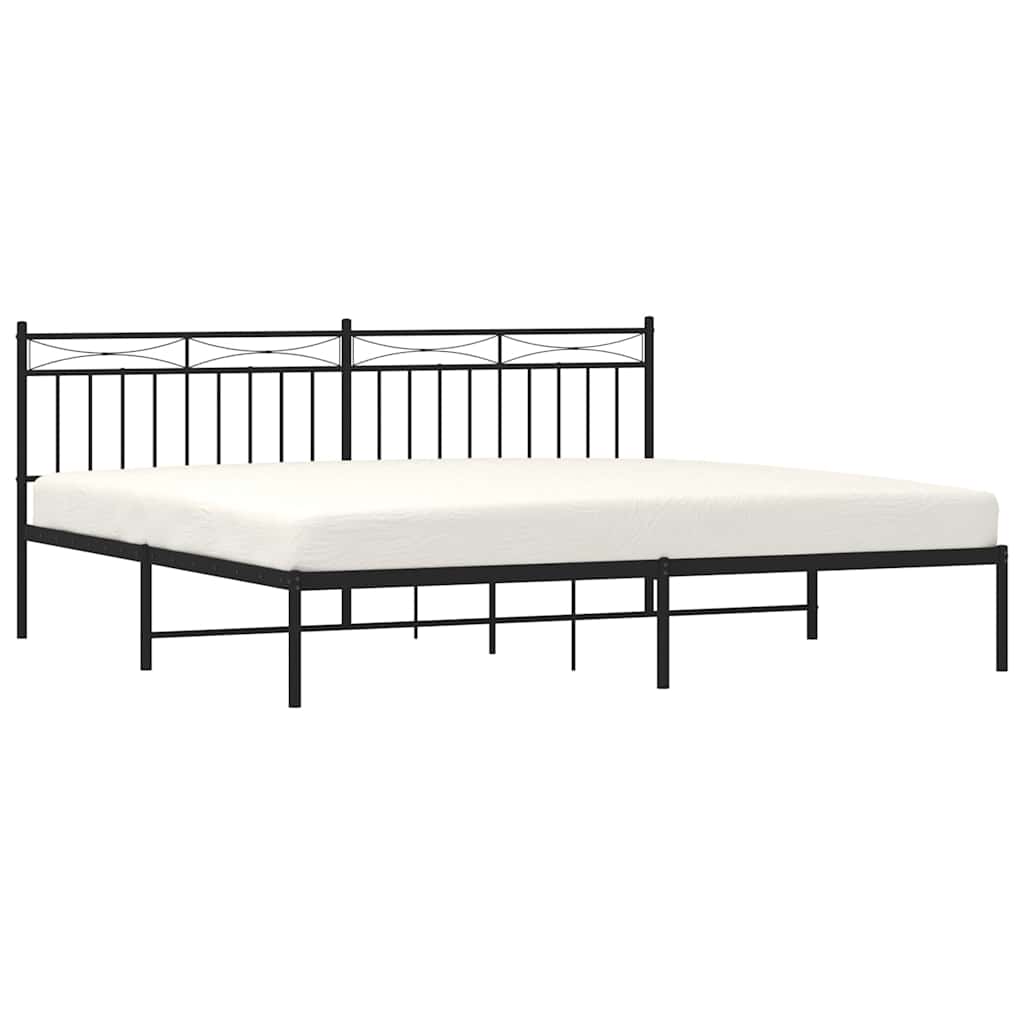 sengeramme med sengegavl 193x203 cm metal sort