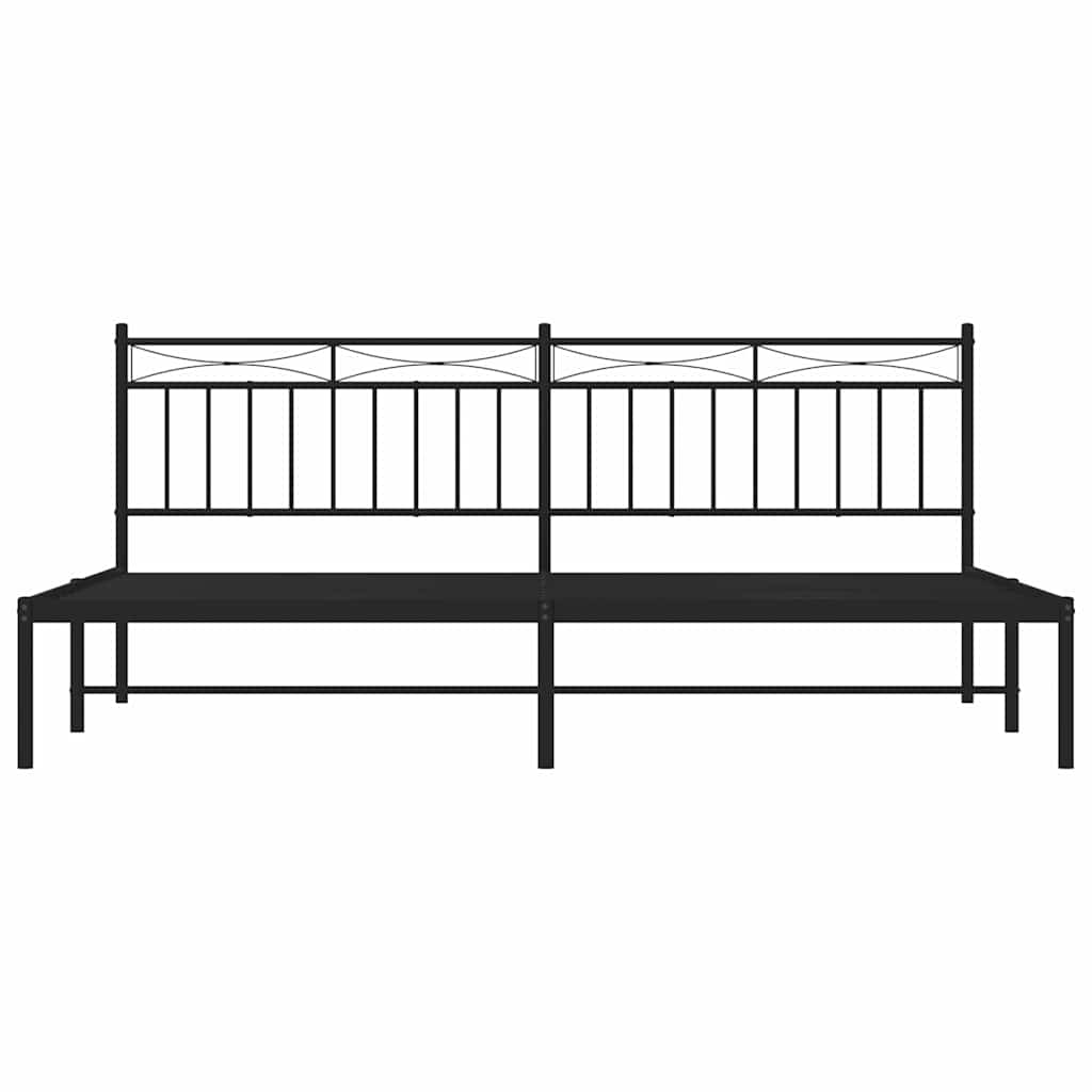 sengeramme med sengegavl 193x203 cm metal sort