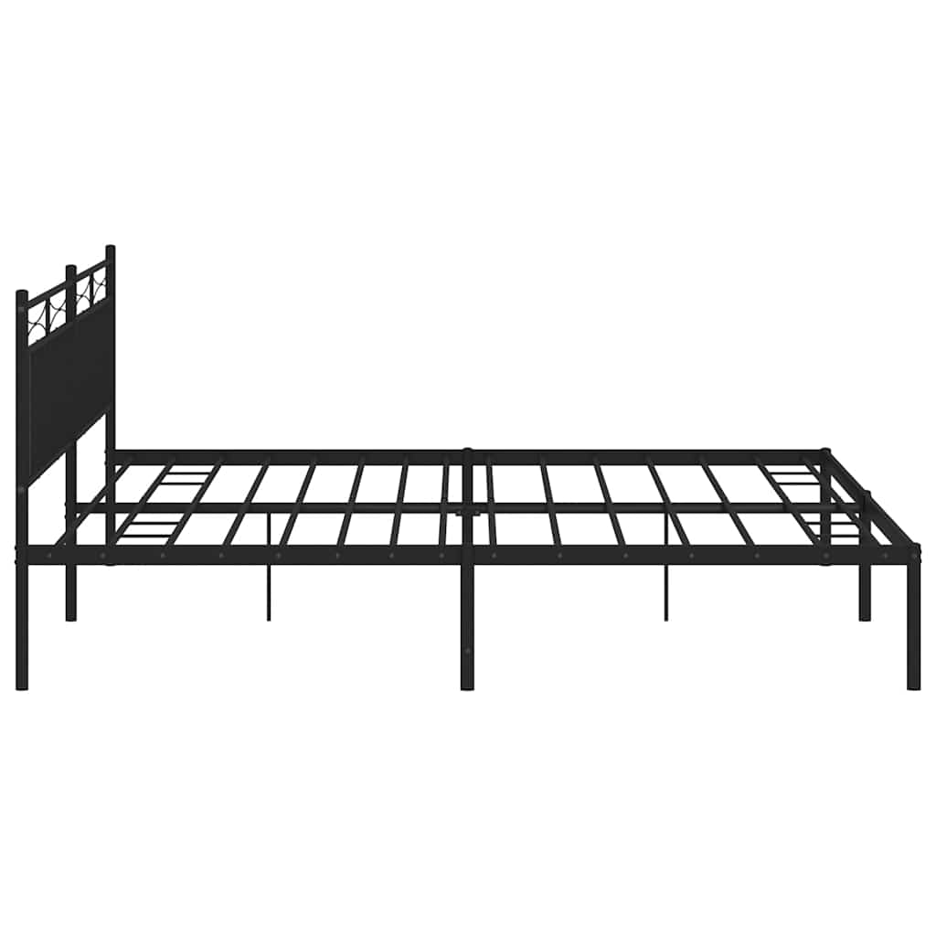 sengeramme med sengegavl 193x203 cm metal sort