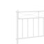 sengeramme med sengegavl 150x200 cm metal hvid