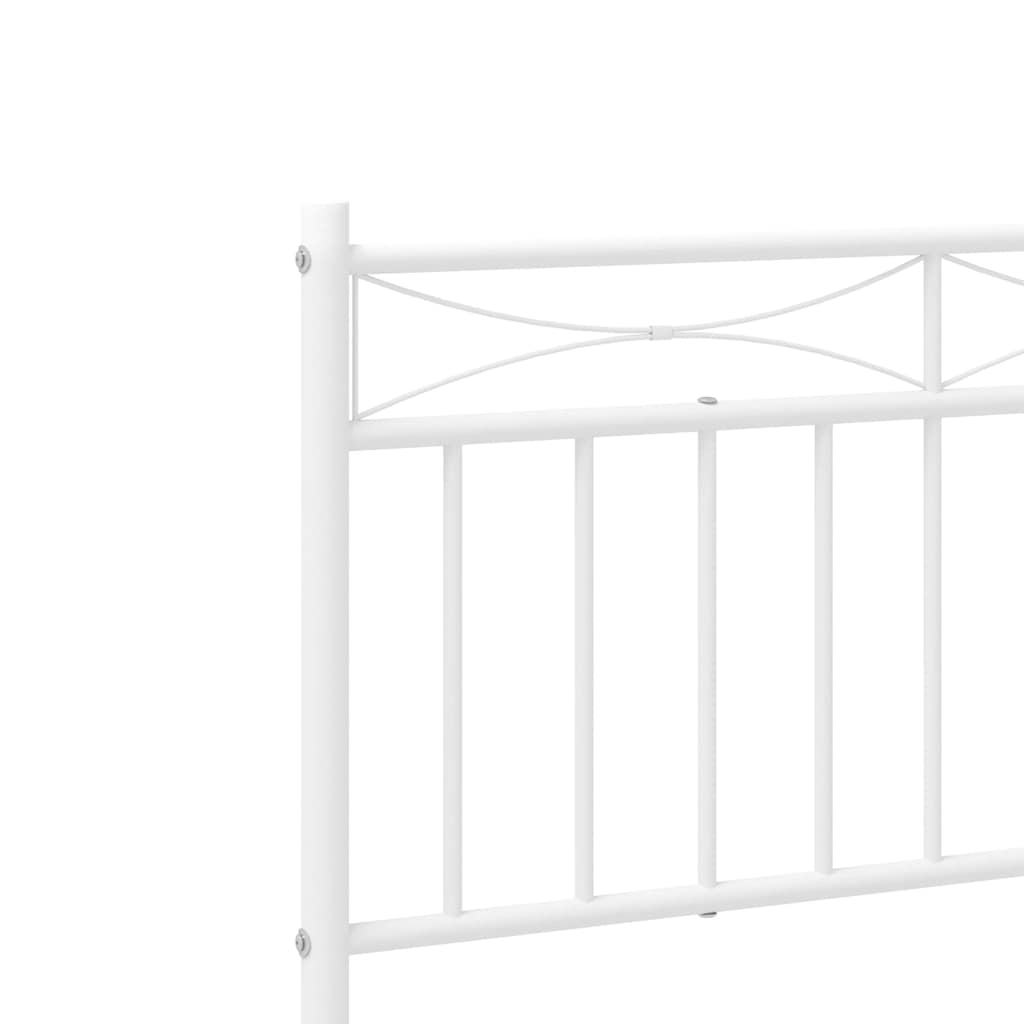 sengeramme med sengegavl 183x213 cm metal hvid