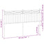 udskiftningsgavl 180 cm metal hvid