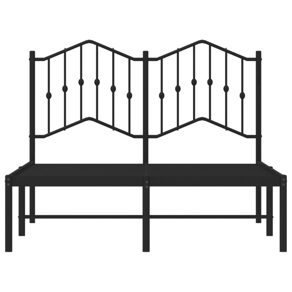 sengeramme med sengegavl 120x190 cm metal sort