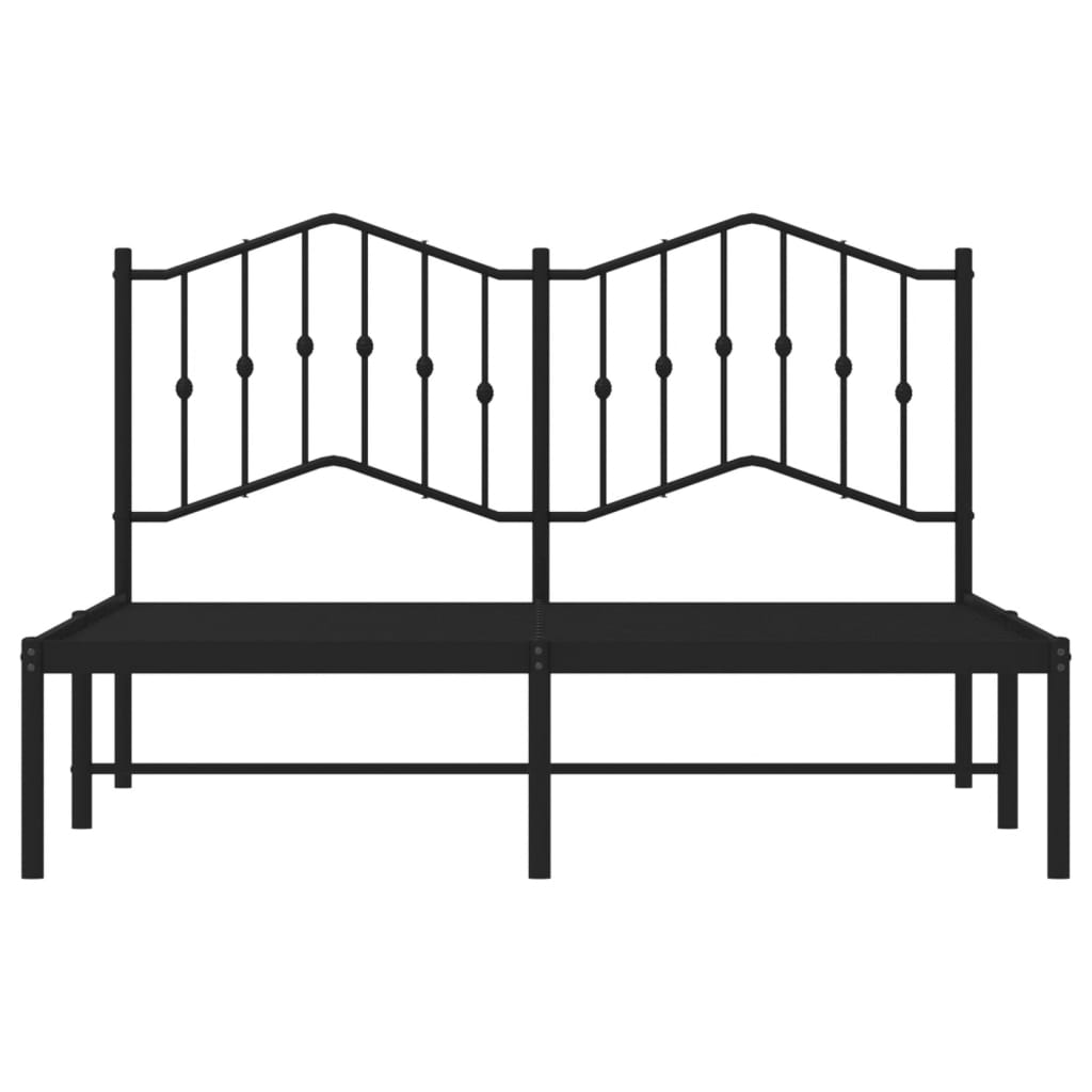 sengeramme med sengegavl 140x190 cm metal sort