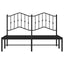 sengeramme med sengegavl 150x200 cm metal sort