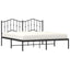sengeramme med sengegavl 180x200 cm metal sort
