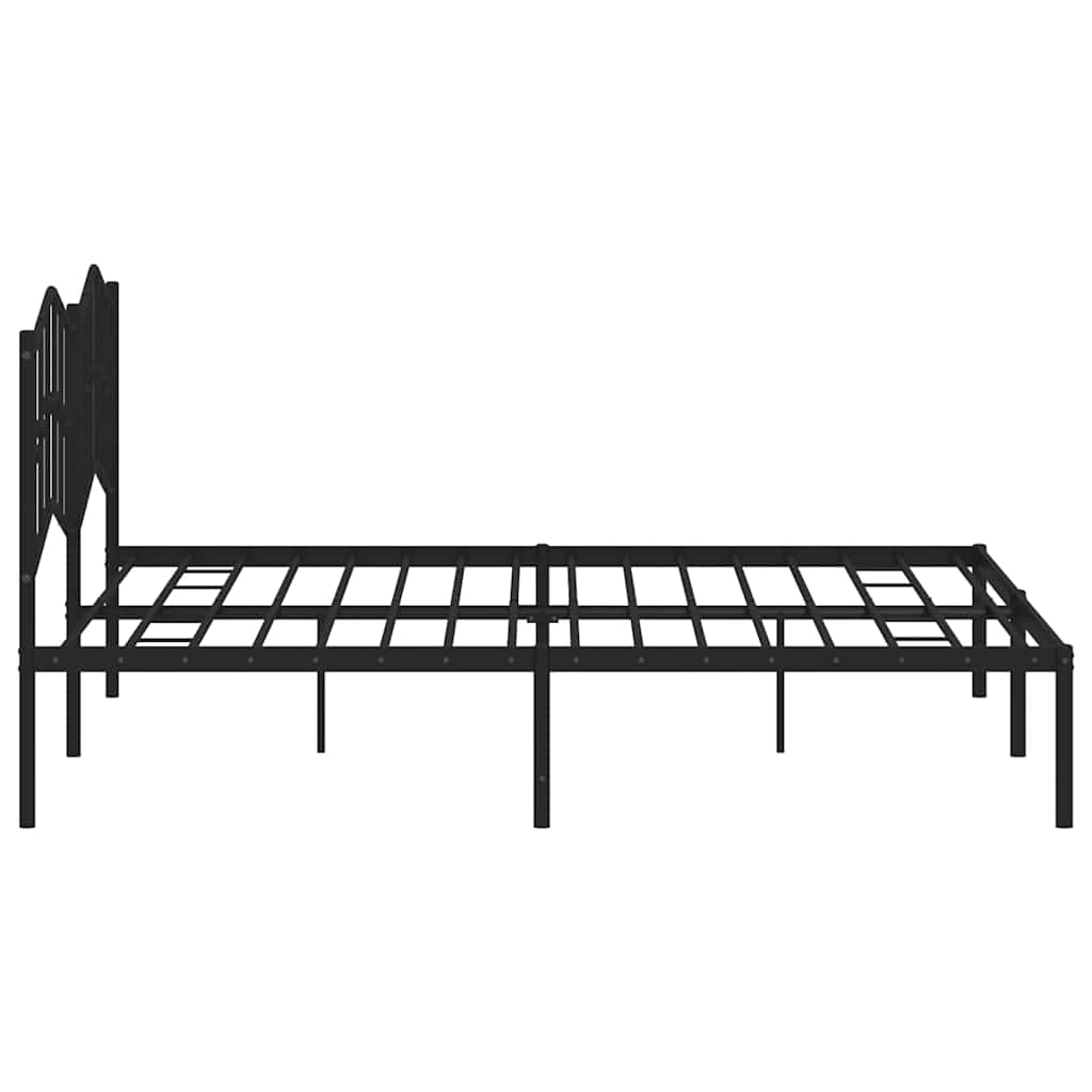 sengeramme med sengegavl 183x213 cm metal sort