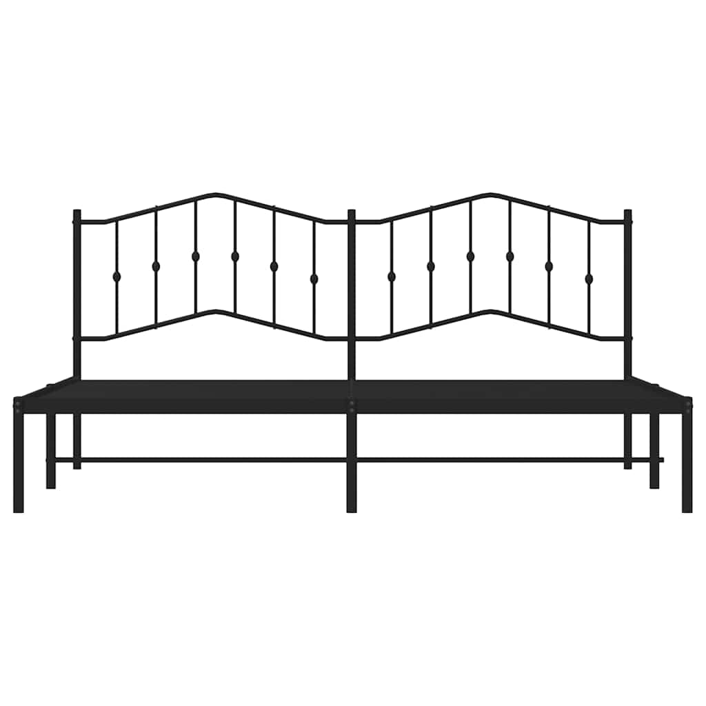 sengeramme med sengegavl 193x203 cm metal sort