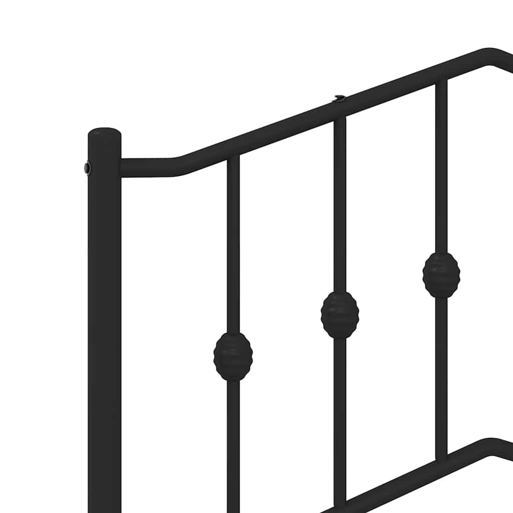 sengeramme med sengegavl 193x203 cm metal sort