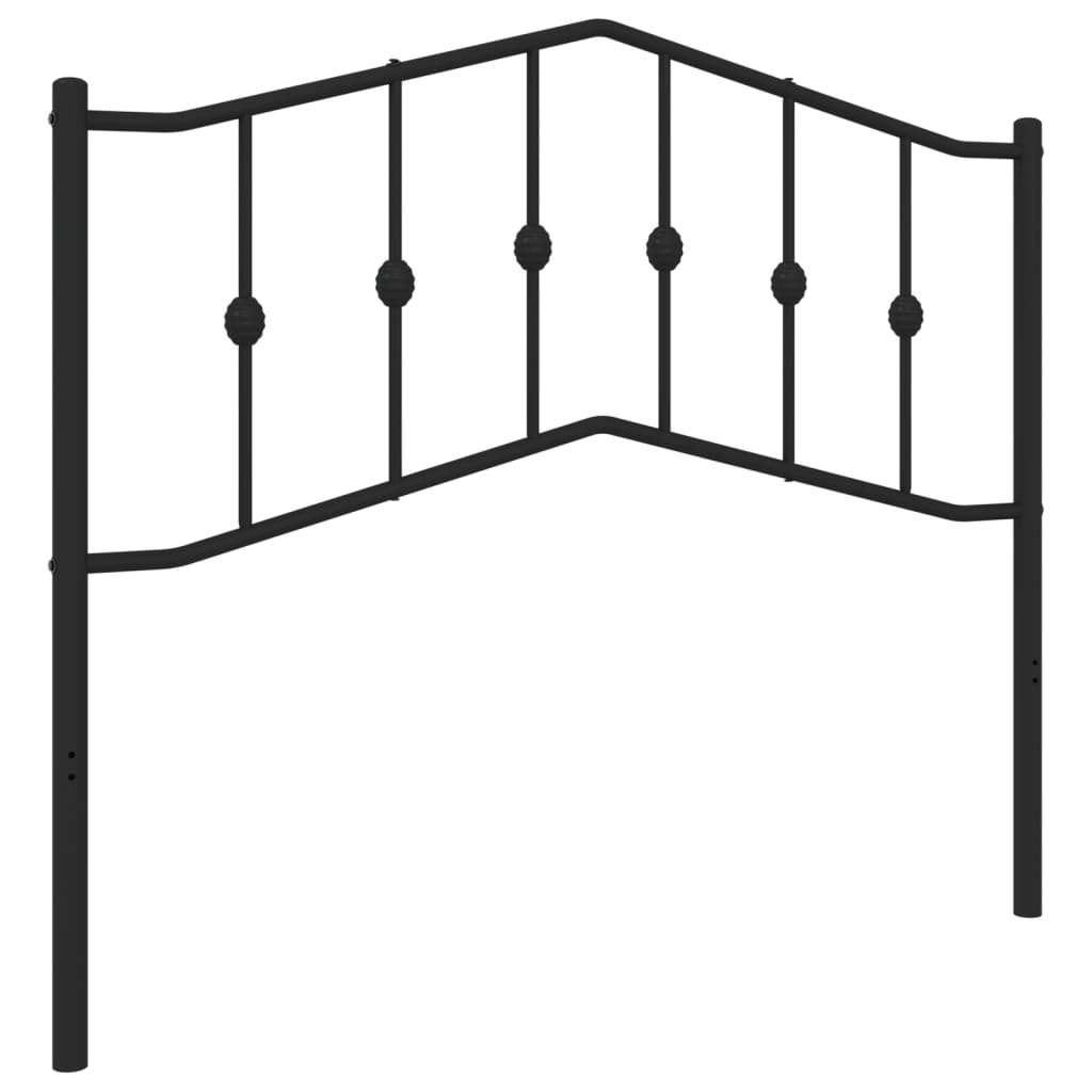 udskiftningsgavl 107 cm metal sort
