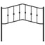 udskiftningsgavl 107 cm metal sort