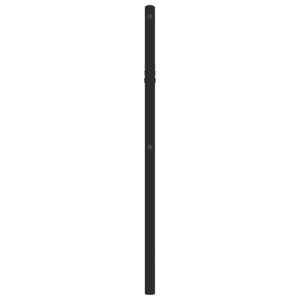 udskiftningsgavl 107 cm metal sort