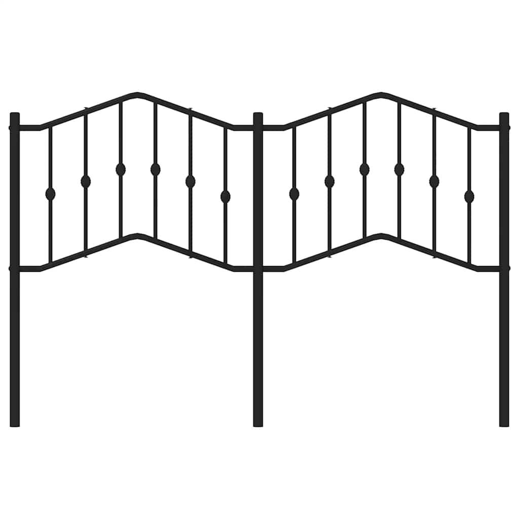 udskiftningsgavl 135 cm metal sort