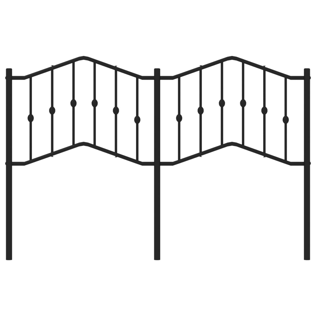 udskiftningsgavl 140 cm metal sort