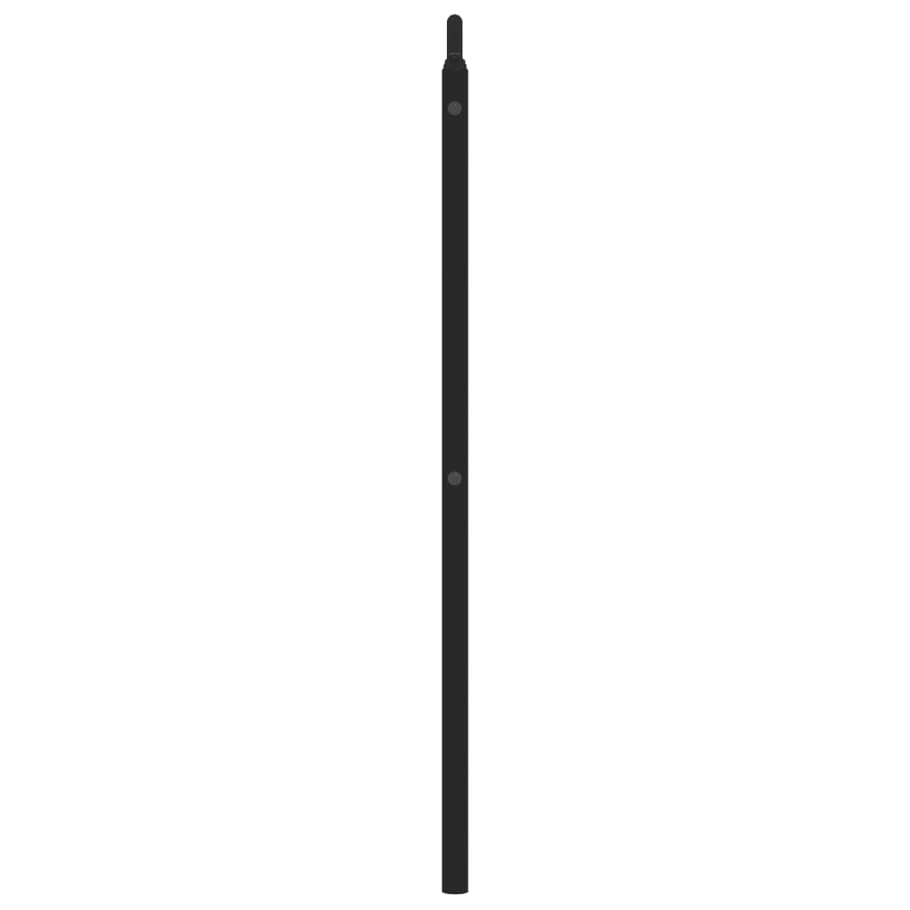 udskiftningsgavl 140 cm metal sort