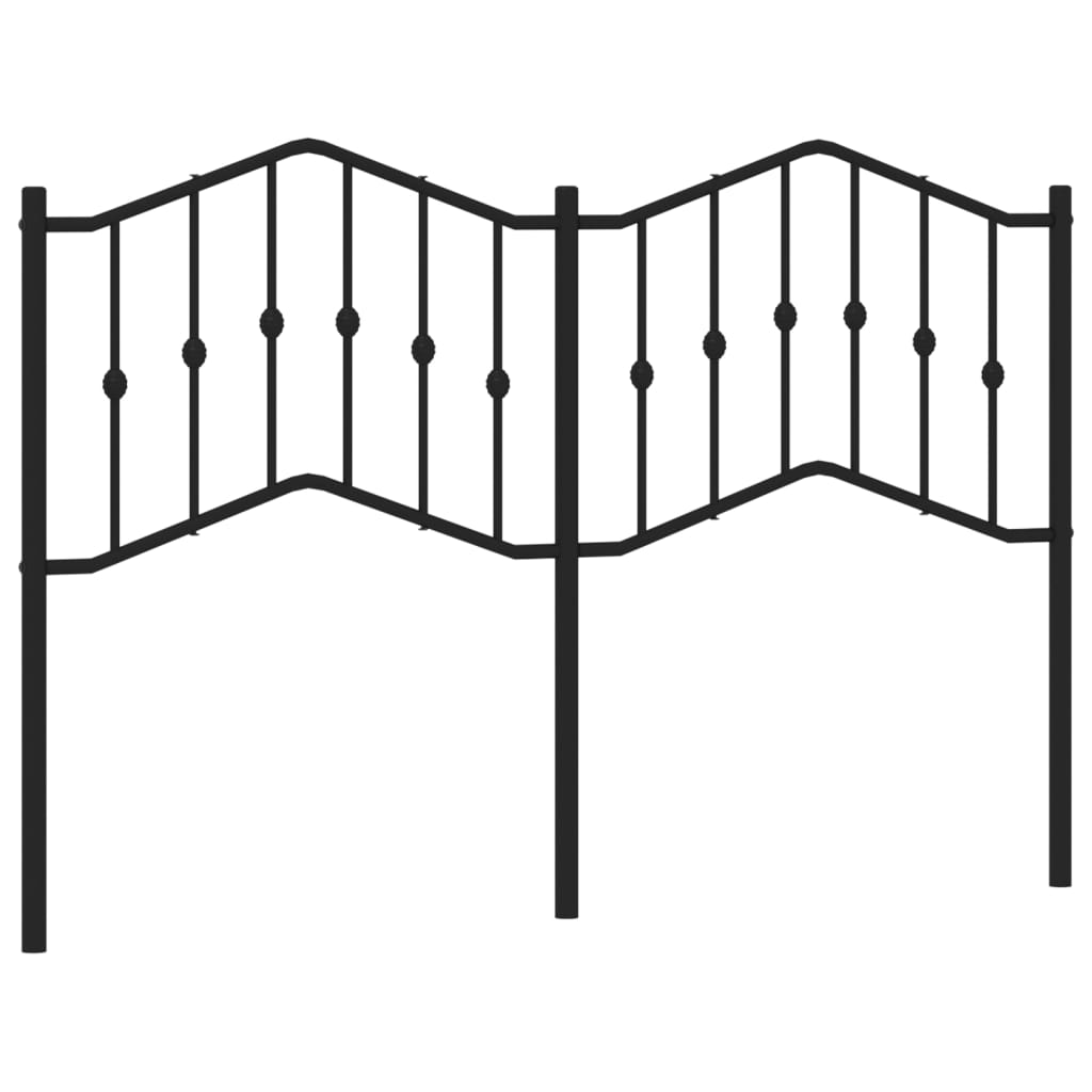 udskiftningsgavl 150 cm metal sort