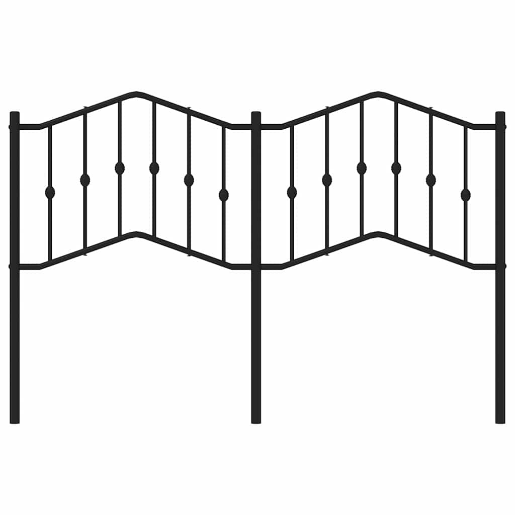udskiftningsgavl 150 cm metal sort