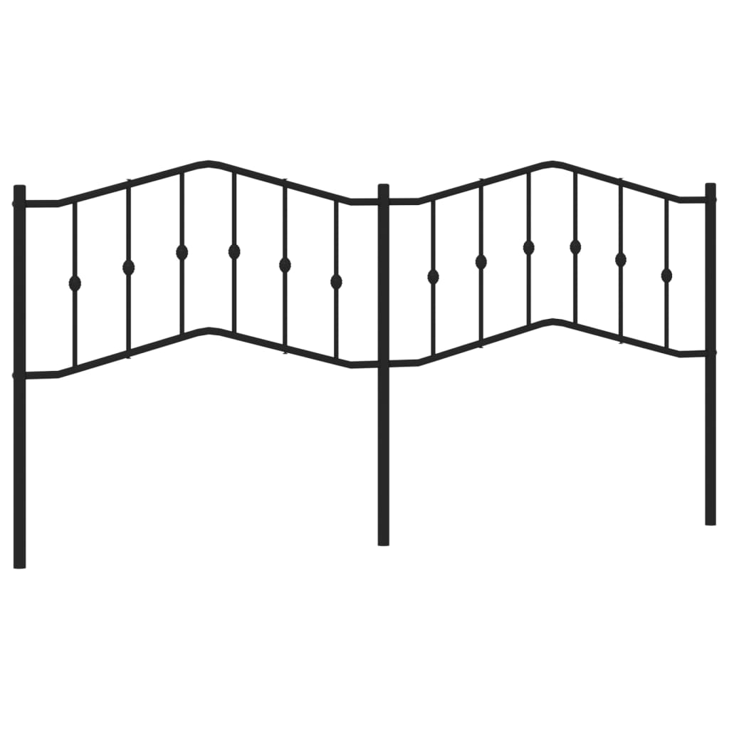 udskiftningsgavl 200 cm metal sort