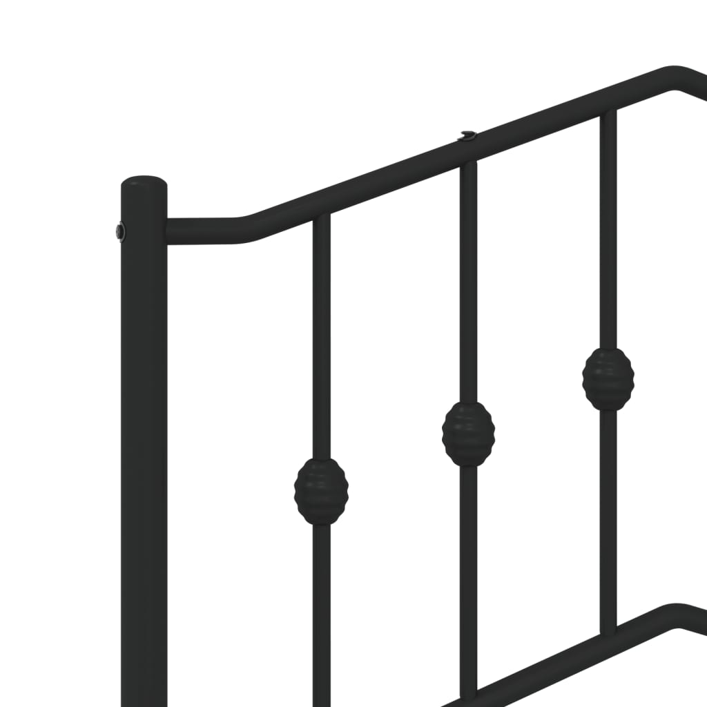 udskiftningsgavl 200 cm metal sort