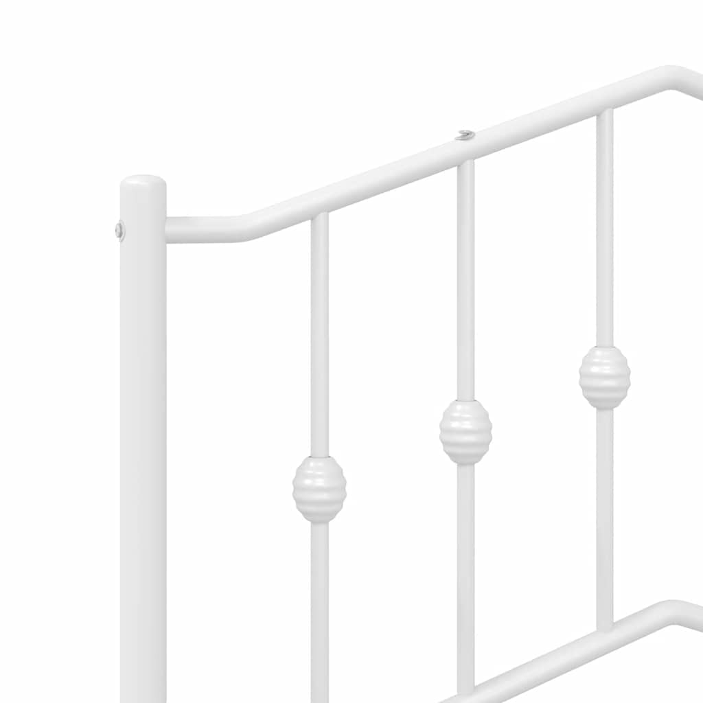sengeramme med sengegavl 100x200 cm metal hvid