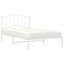 sengeramme med sengegavl 107x203 cm metal hvid