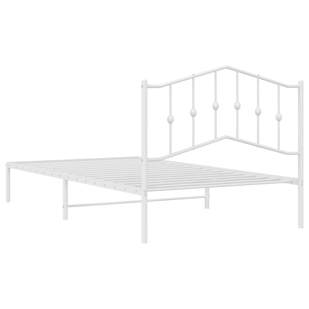 sengeramme med sengegavl 107x203 cm metal hvid