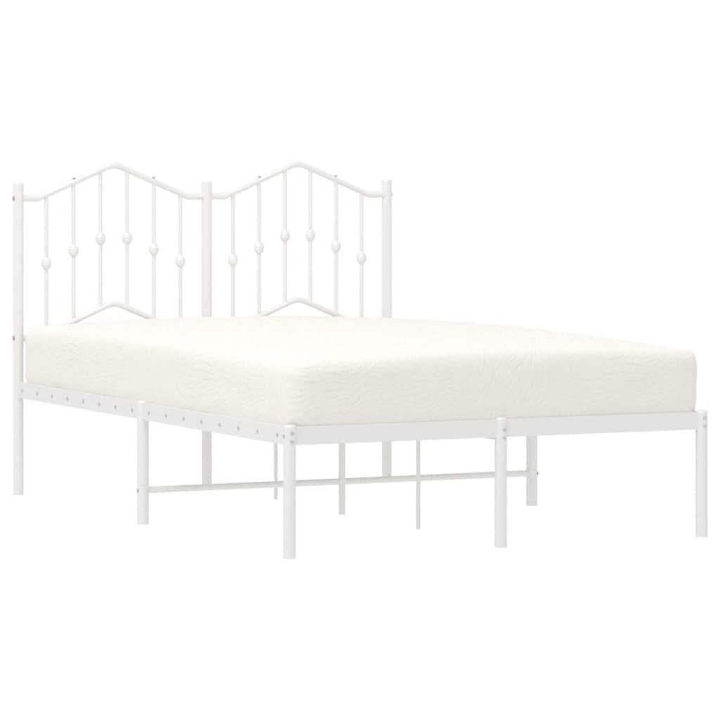sengeramme med sengegavl 120x200 cm metal hvid