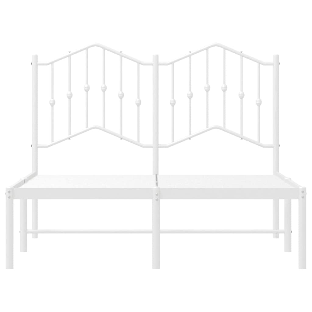 sengeramme med sengegavl 120x200 cm metal hvid