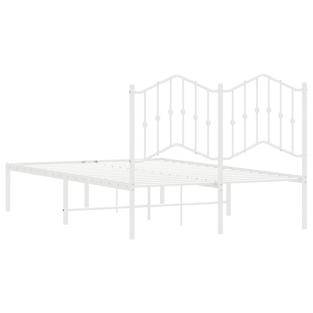 sengeramme med sengegavl 120x200 cm metal hvid