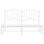 sengeramme med sengegavl 135x190 cm metal hvid