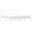 sengeramme med sengegavl 160x200 cm metal hvid