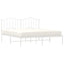 sengeramme med sengegavl 180x200 cm metal hvid