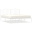 sengeramme med sengegavl 183x213 cm metal hvid