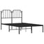 sengeramme med sengegavl 120x190 cm metal sort
