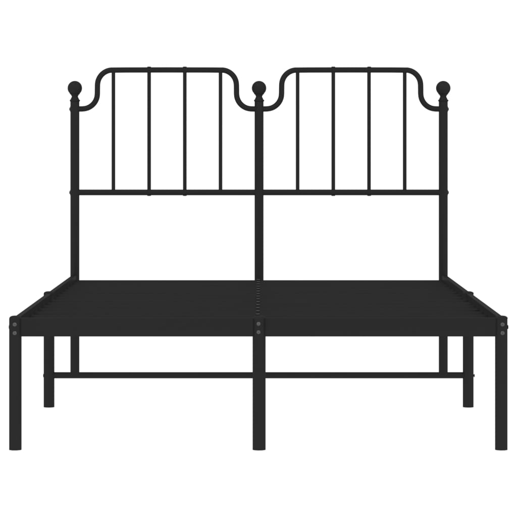 sengeramme med sengegavl 120x190 cm metal sort