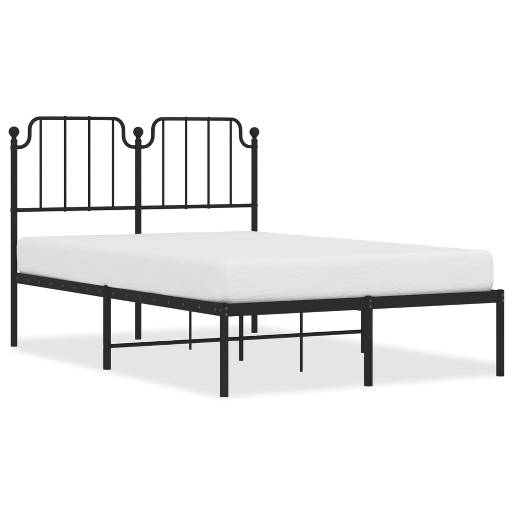 sengeramme med sengegavl 120x200 cm metal sort