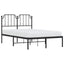 sengeramme med sengegavl 120x200 cm metal sort