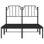 sengeramme med sengegavl 120x200 cm metal sort