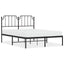 sengeramme med sengegavl 140x190 cm metal sort