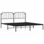 sengeramme med sengegavl 183x213 cm metal sort