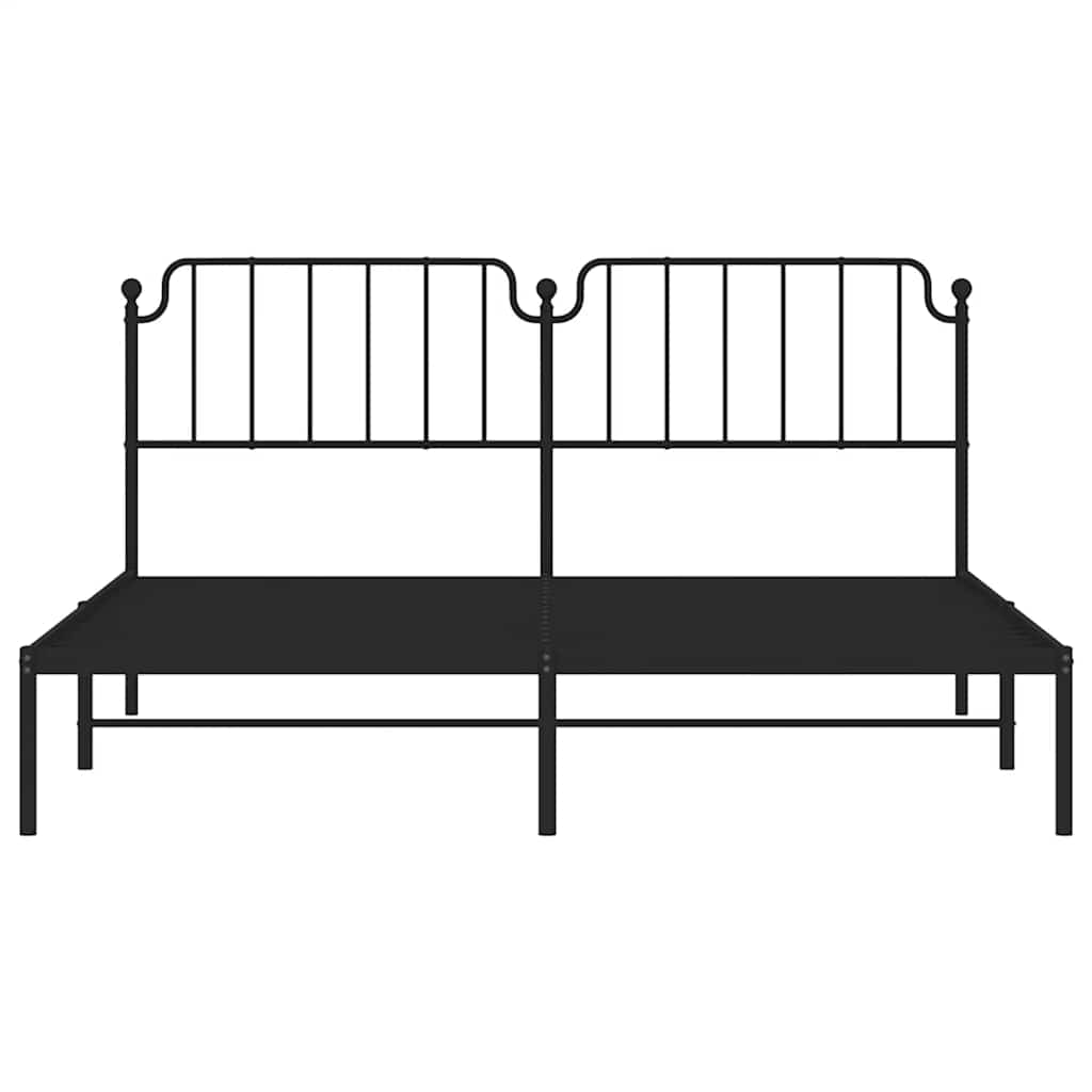 sengeramme med sengegavl 183x213 cm metal sort