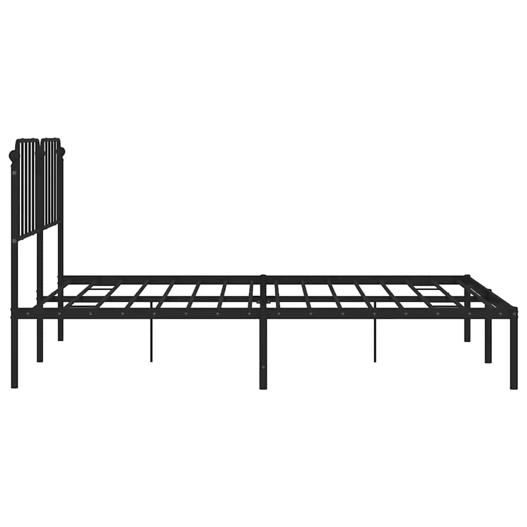 sengeramme med sengegavl 183x213 cm metal sort
