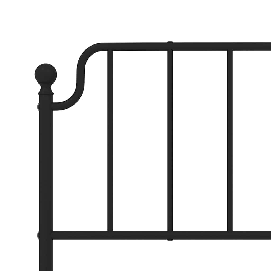 sengeramme med sengegavl 183x213 cm metal sort