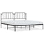 sengeramme med sengegavl 193x203 cm metal sort