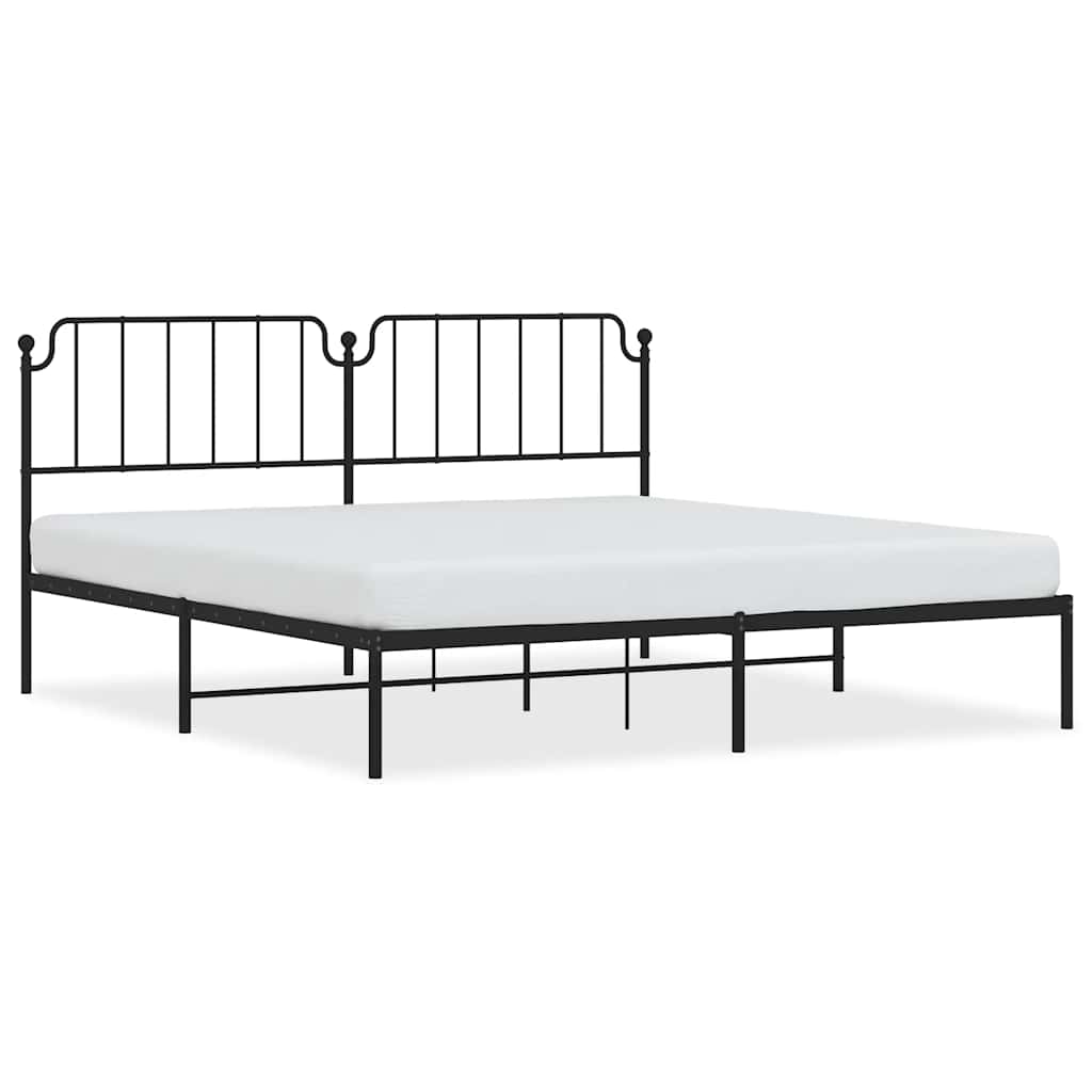 sengeramme med sengegavl 193x203 cm metal sort