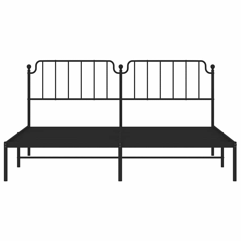 sengeramme med sengegavl 193x203 cm metal sort