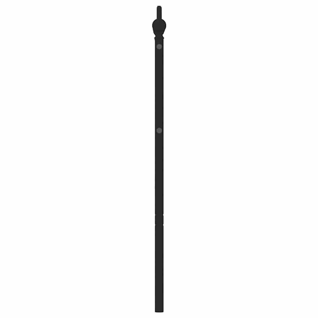 udskiftningsgavl 180 cm metal sort